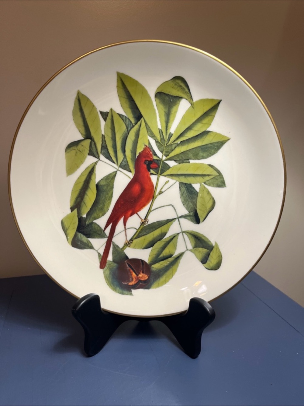 *Gorham Mark Catesby THE CARDINAL Lg 10 1/2" Ltd Ed Plate AMERICAN PRES. GUILD
